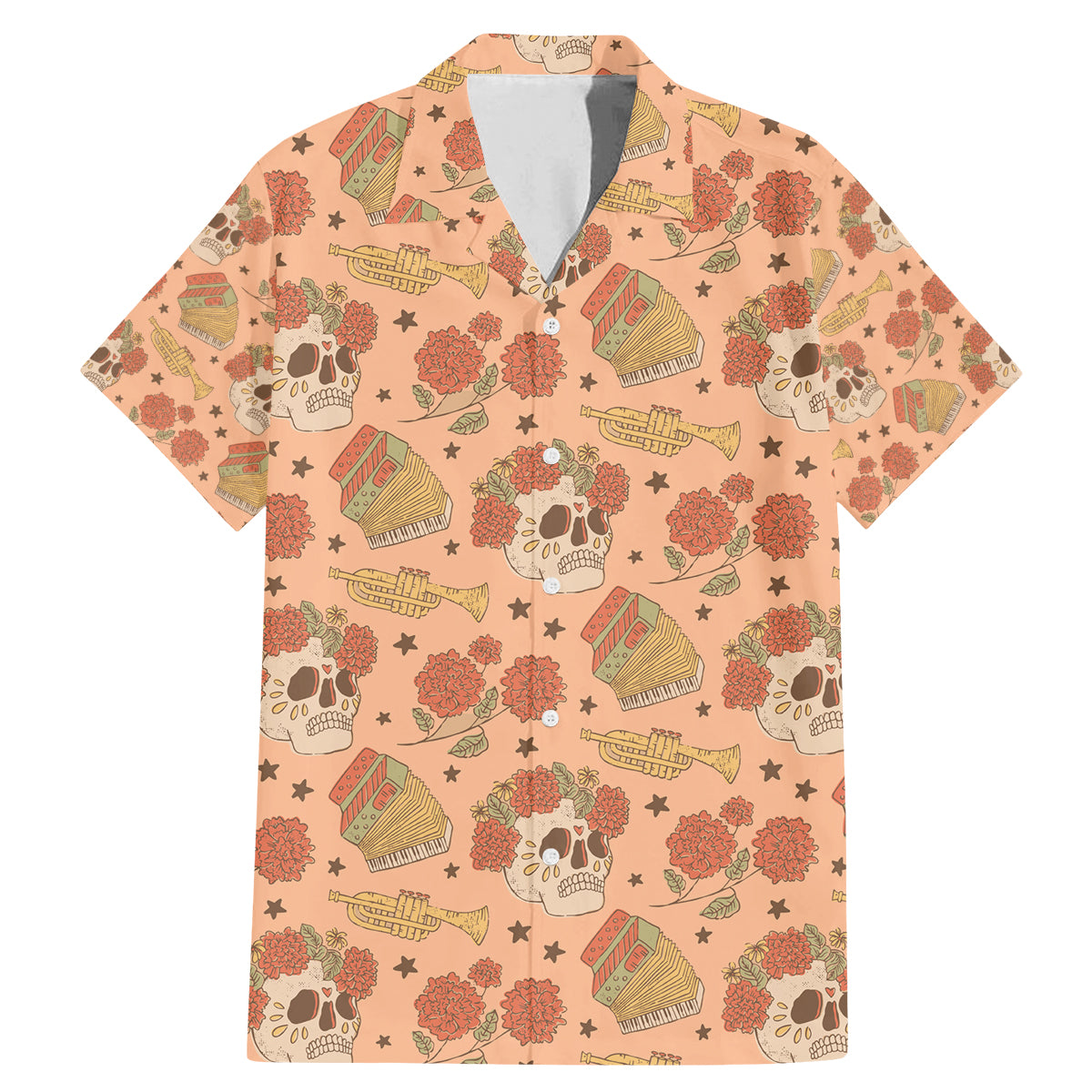 Day of the Dead Family Matching Mermaid Dress and Hawaiian Shirt Sugar Skulls - Wonder Print Shop