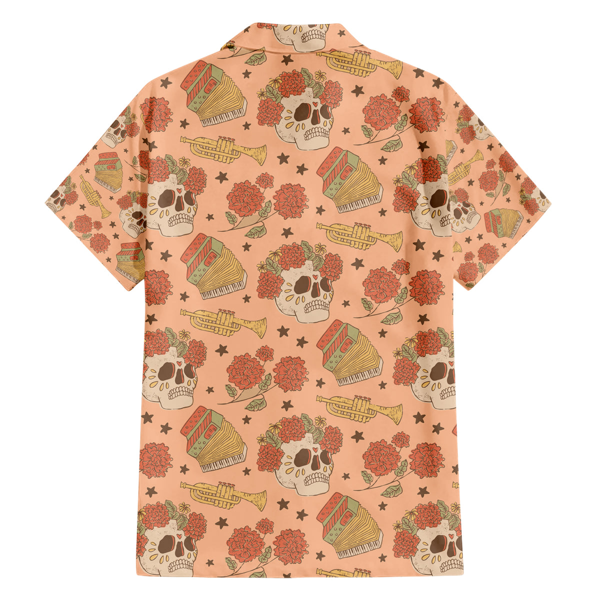 Day of the Dead Family Matching Short Sleeve Bodycon Dress and Hawaiian Shirt Sugar Skulls - Wonder Print Shop