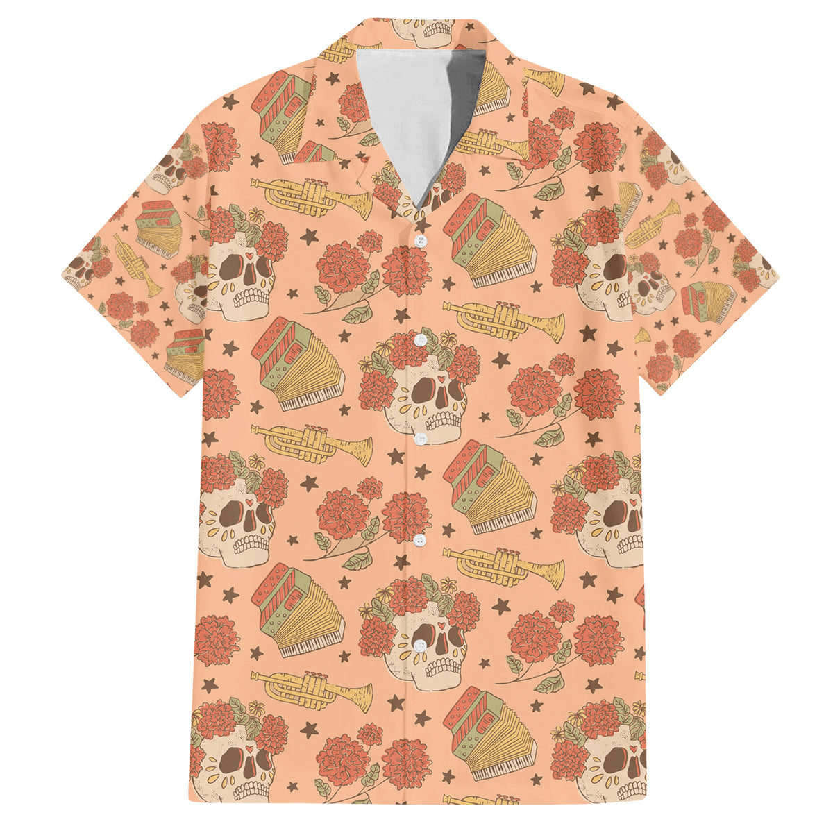 Day of the Dead Family Matching Tank Maxi Dress and Hawaiian Shirt Sugar Skulls - Wonder Print Shop