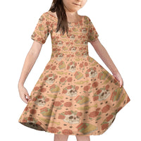 Day of the Dead Kid Short Sleeve Dress Sugar Skulls - Wonder Print Shop