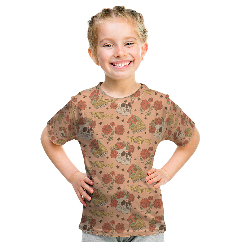 Day of the Dead Kid T Shirt Sugar Skulls - Wonder Print Shop