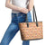 Day of the Dead Leather Tote Bag Sugar Skulls - Wonder Print Shop