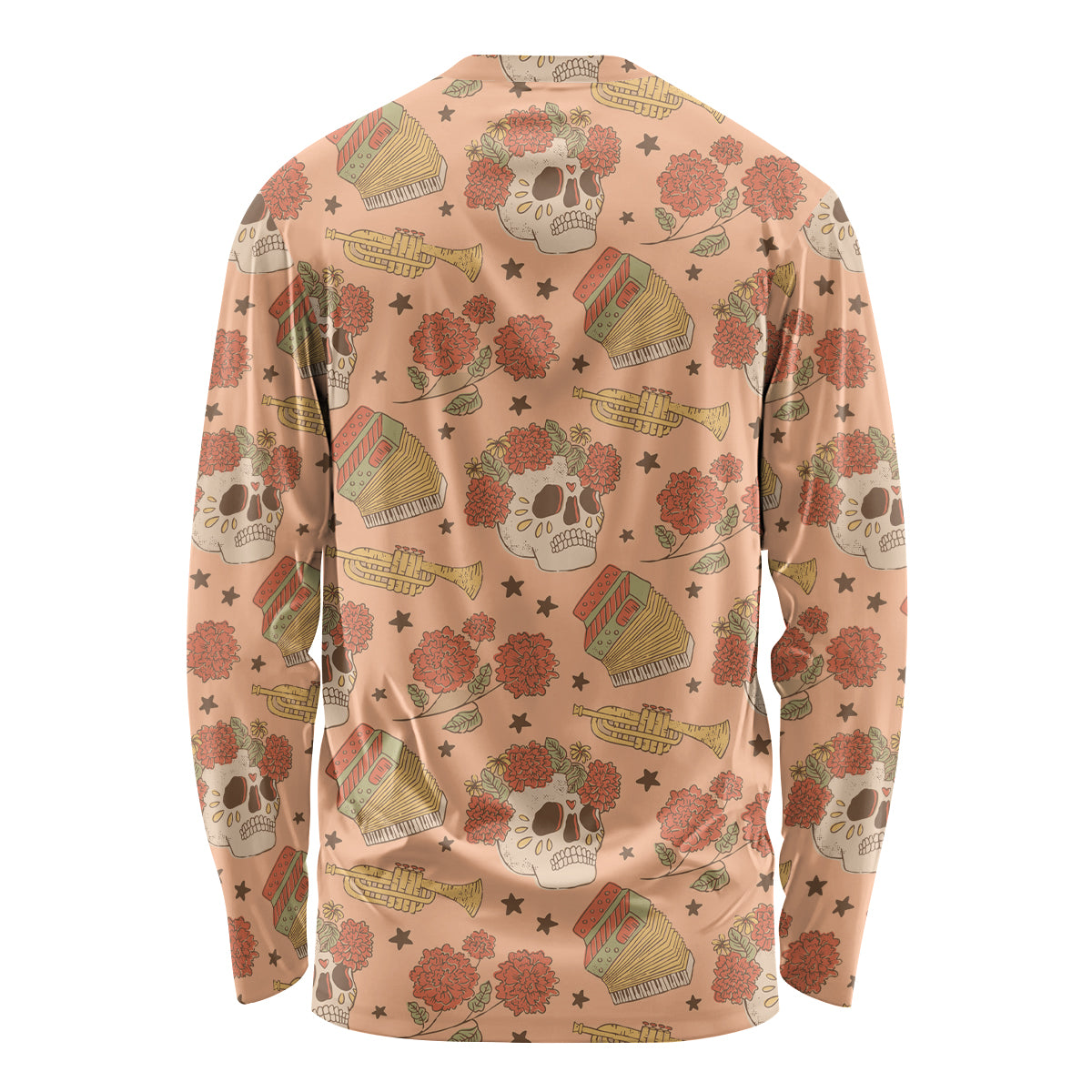 Day of the Dead Long Sleeve Shirt Sugar Skulls - Wonder Print Shop