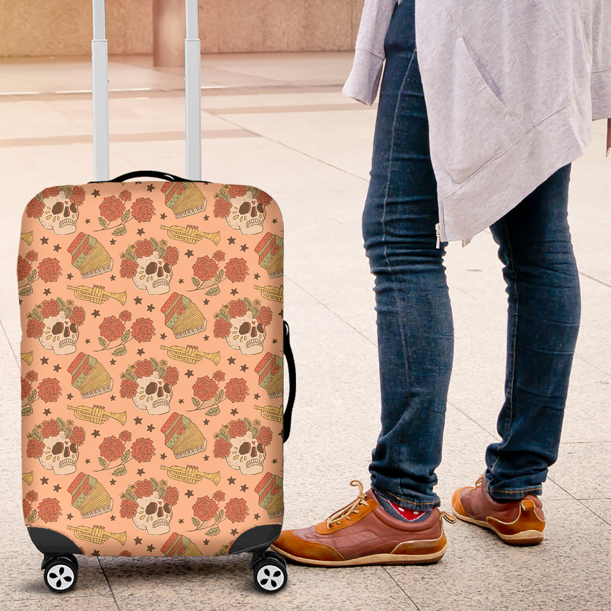 Day of the Dead Luggage Cover Sugar Skulls - Wonder Print Shop