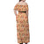 Day of the Dead Off Shoulder Maxi Dress Sugar Skulls - Wonder Print Shop