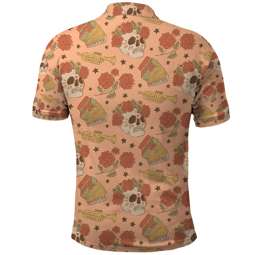 Day of the Dead Polo Shirt Sugar Skulls - Wonder Print Shop