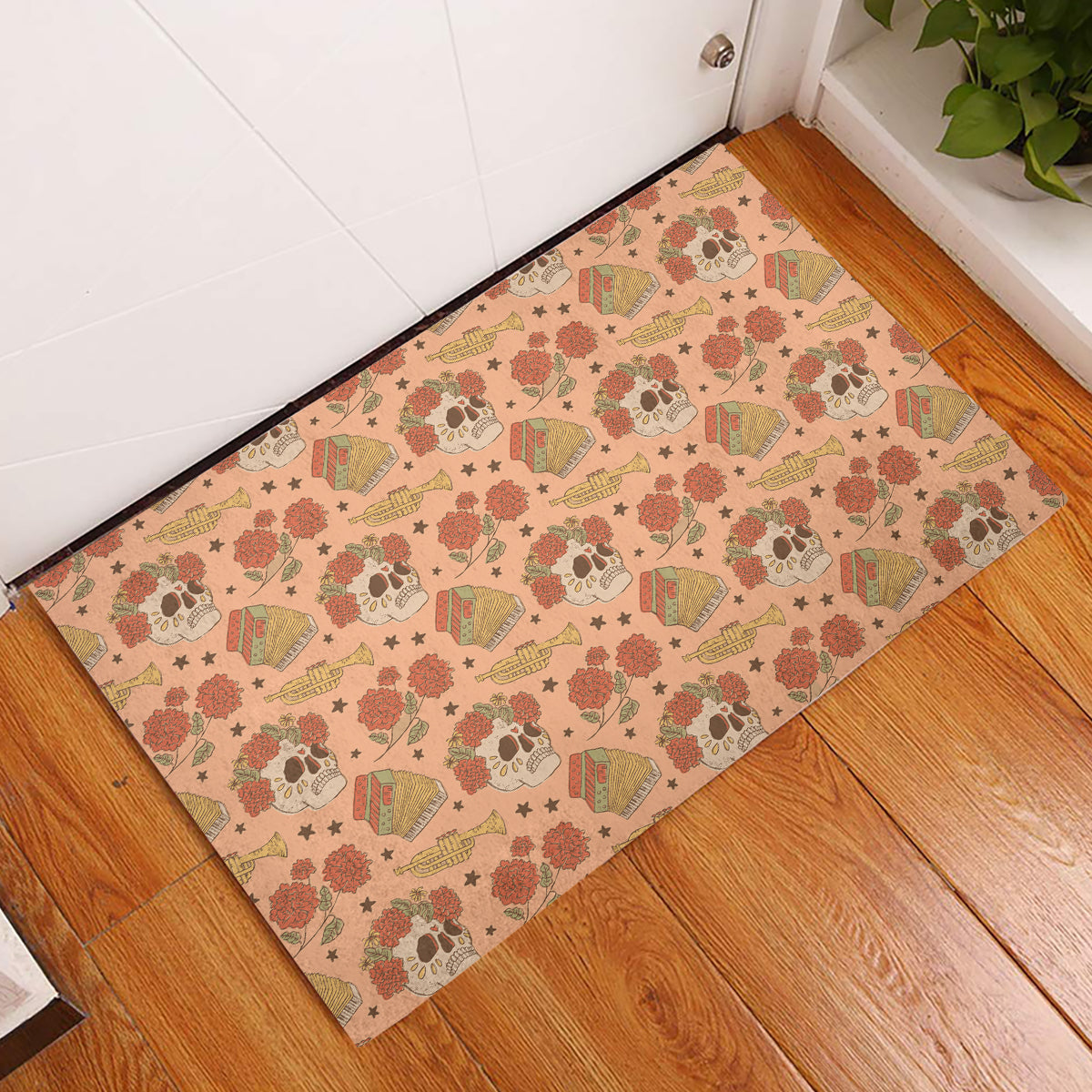 Day of the Dead Rubber Doormat Sugar Skulls - Wonder Print Shop
