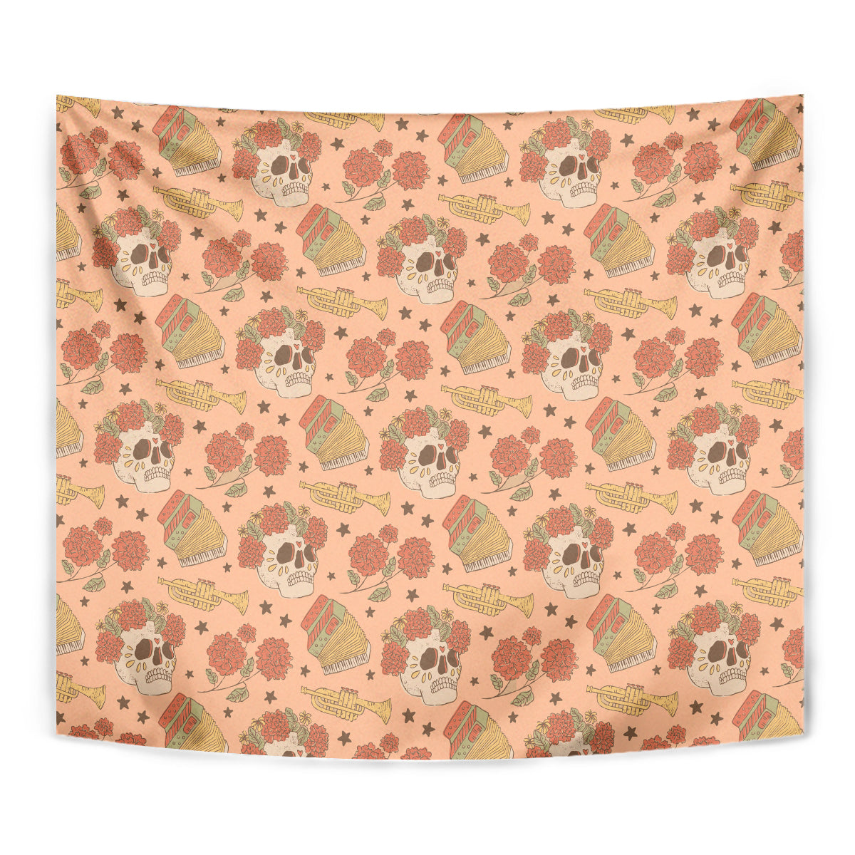 Day of the Dead Tapestry Sugar Skulls - Wonder Print Shop