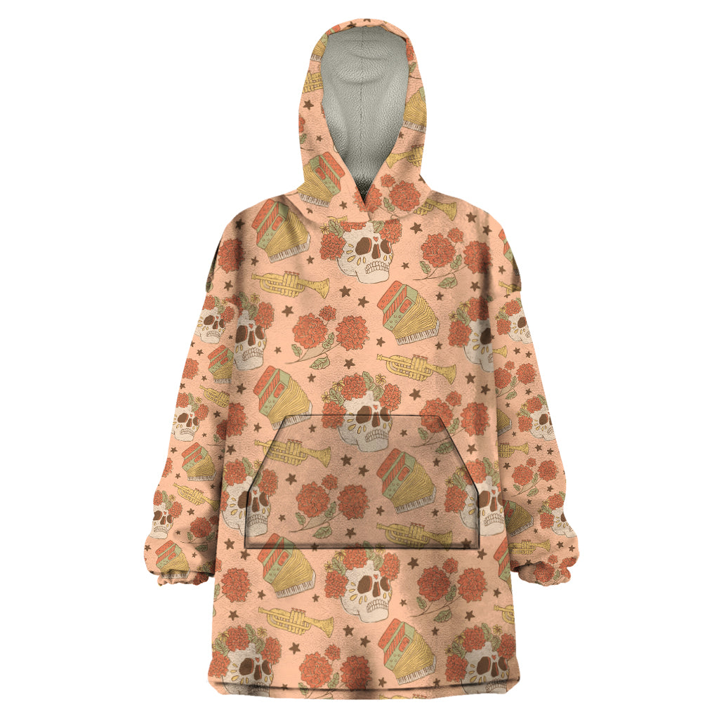 Day of the Dead Wearable Blanket Hoodie Sugar Skulls - Wonder Print Shop