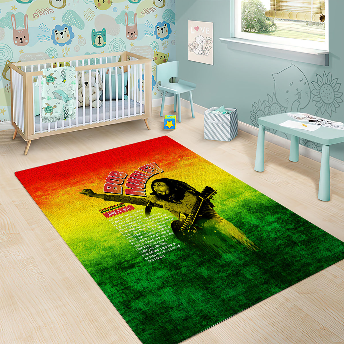 The Real Legend Bob Area Rug African Jamaica Reggae - Wonder Print Shop