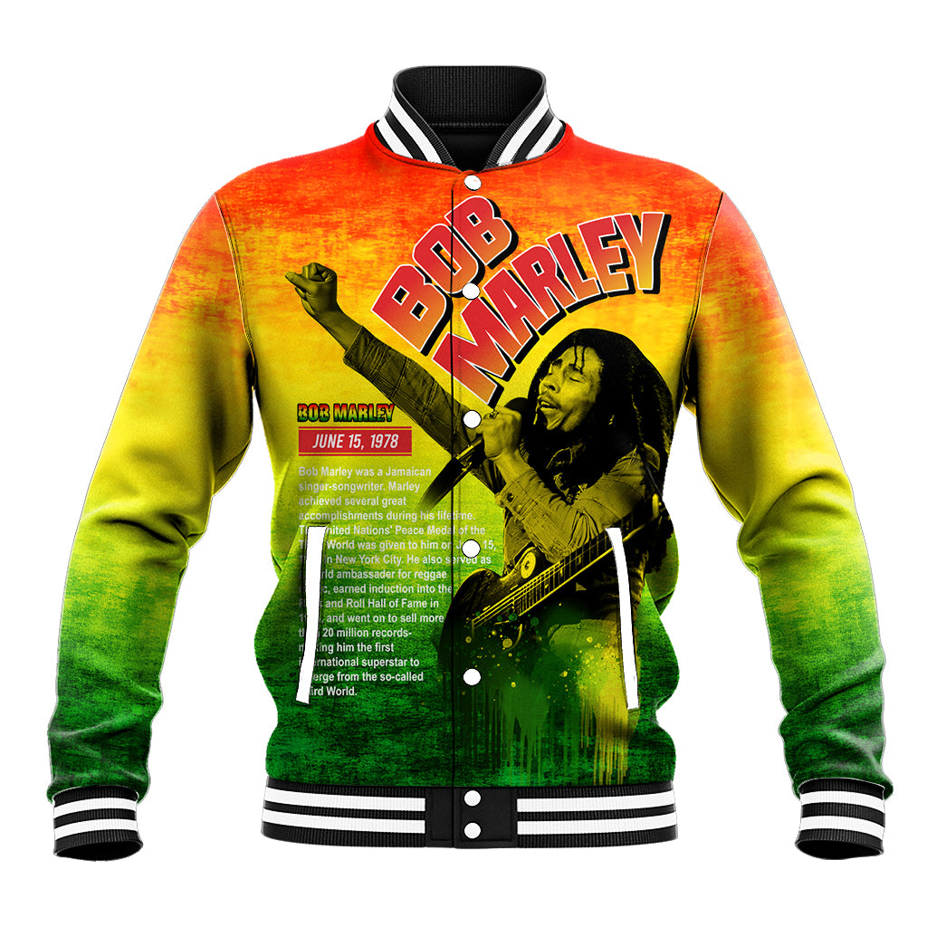The Real Legend Bob Baseball Jacket African Jamaica Reggae - Wonder Print Shop