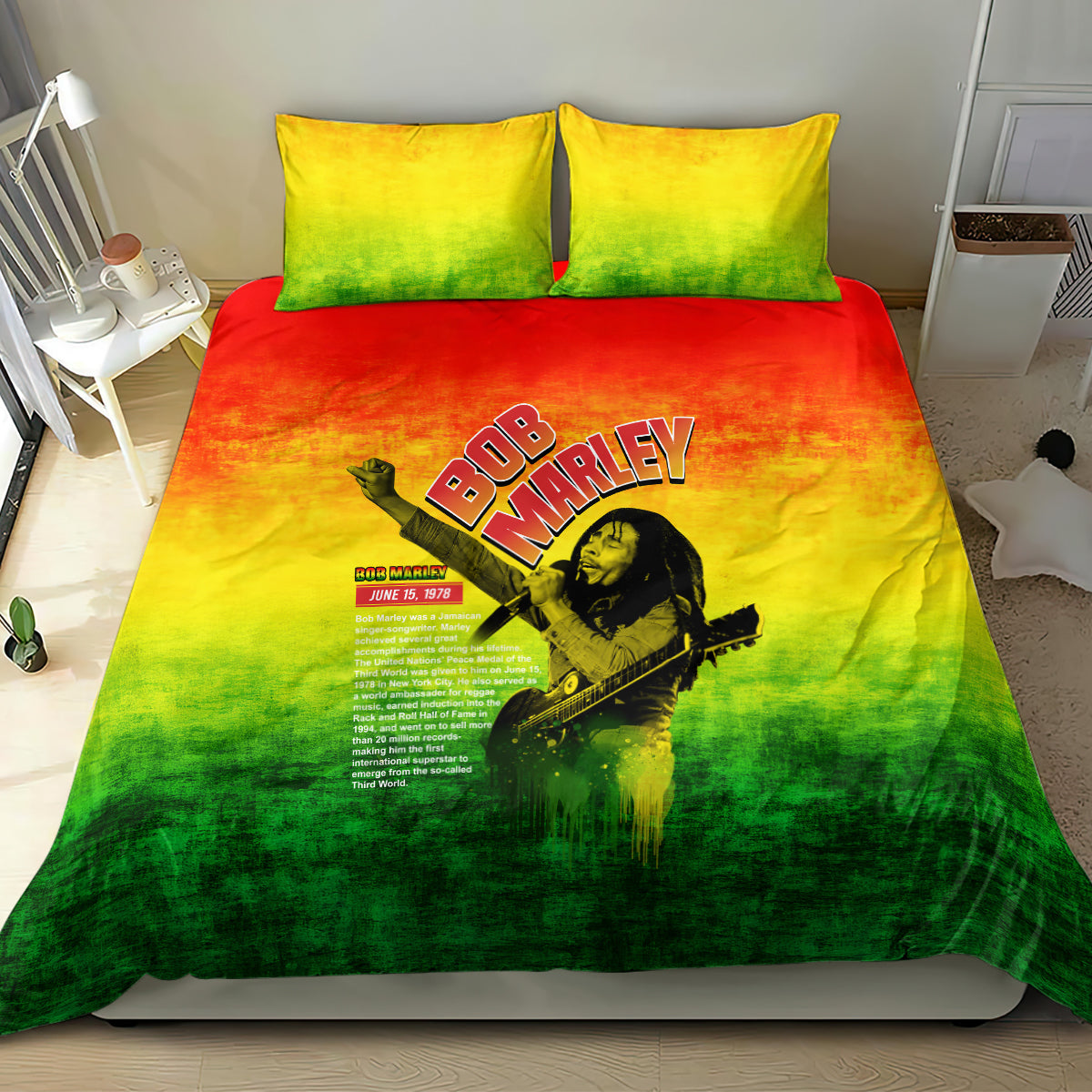 The Real Legend Bob Bedding Set African Jamaica Reggae - Wonder Print Shop