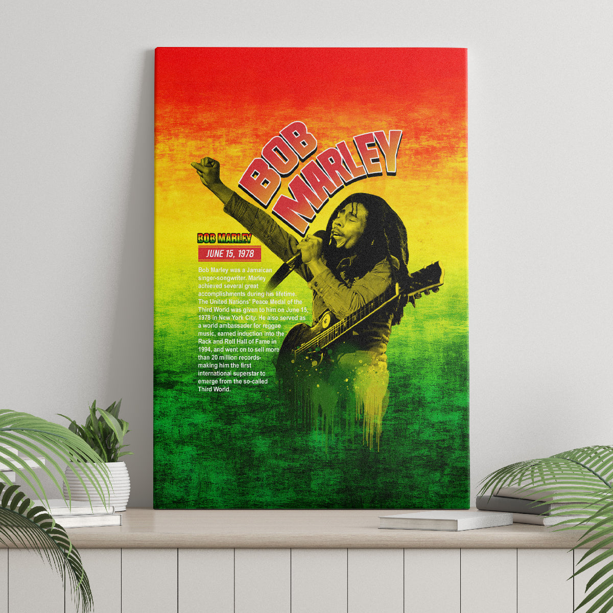 The Real Legend Bob Canvas Wall Art African Jamaica Reggae - Wonder Print Shop