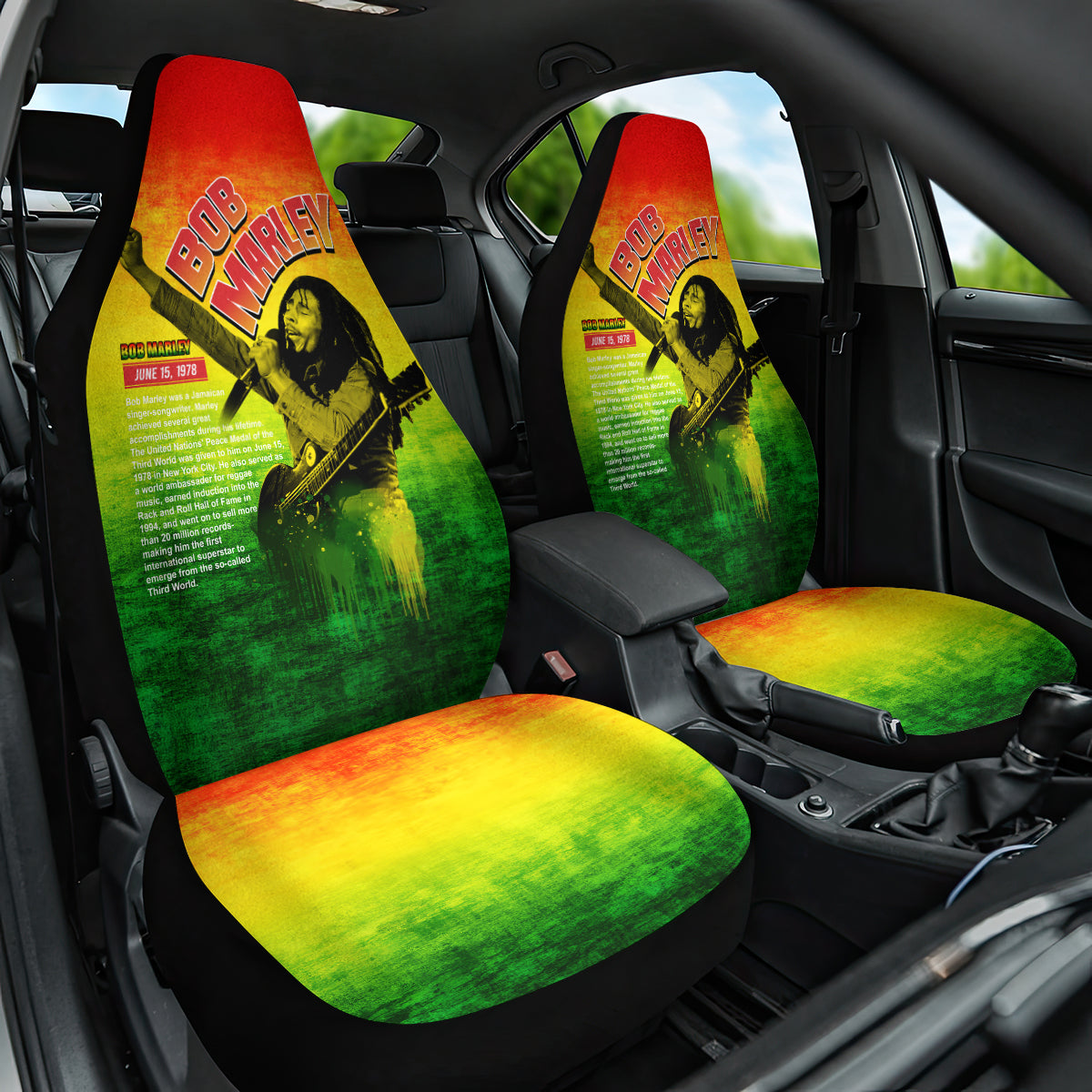 The Real Bob Marley Car Seat Cover African Jamaica Reggae