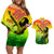 The Real Legend Bob Couples Matching Off Shoulder Short Dress and Hawaiian Shirt African Jamaica Reggae - Wonder Print Shop