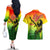 The Real Legend Bob Couples Matching Off The Shoulder Long Sleeve Dress and Hawaiian Shirt African Jamaica Reggae - Wonder Print Shop