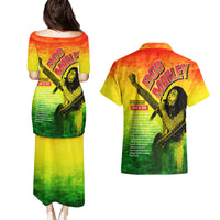 The Real Legend Bob Couples Matching Puletasi and Hawaiian Shirt African Jamaica Reggae - Wonder Print Shop