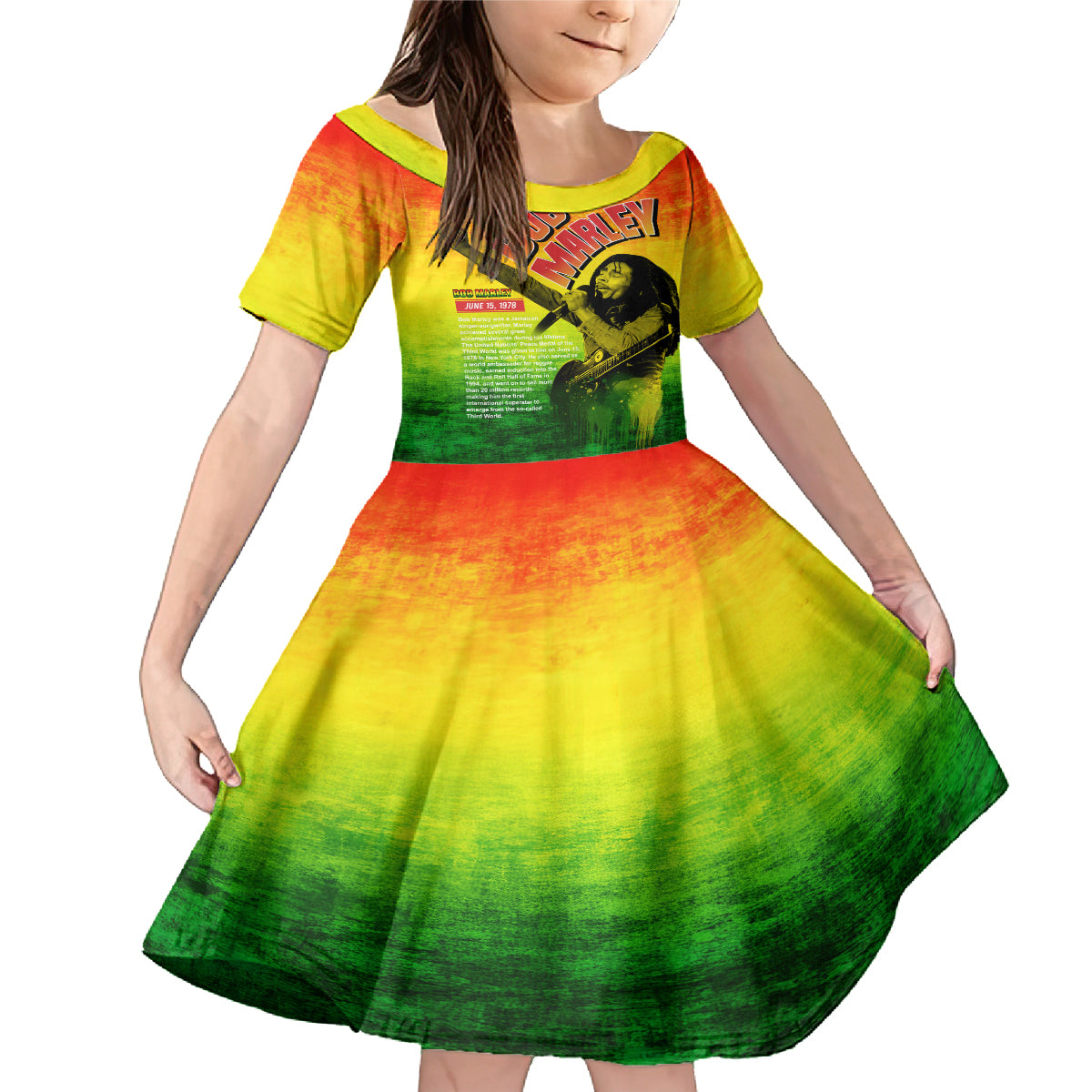 The Real Legend Bob Family Matching Mermaid Dress and Hawaiian Shirt African Jamaica Reggae - Wonder Print Shop