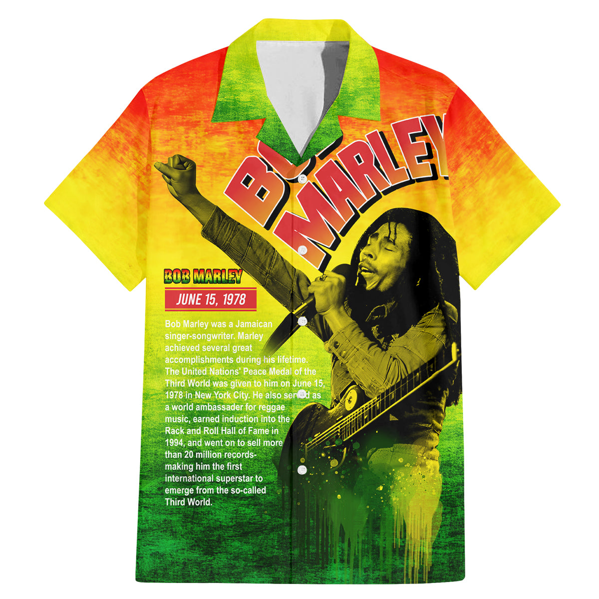 The Real Legend Bob Family Matching Mermaid Dress and Hawaiian Shirt African Jamaica Reggae - Wonder Print Shop