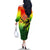 The Real Legend Bob Family Matching Off Shoulder Long Sleeve Dress and Hawaiian Shirt African Jamaica Reggae - Wonder Print Shop