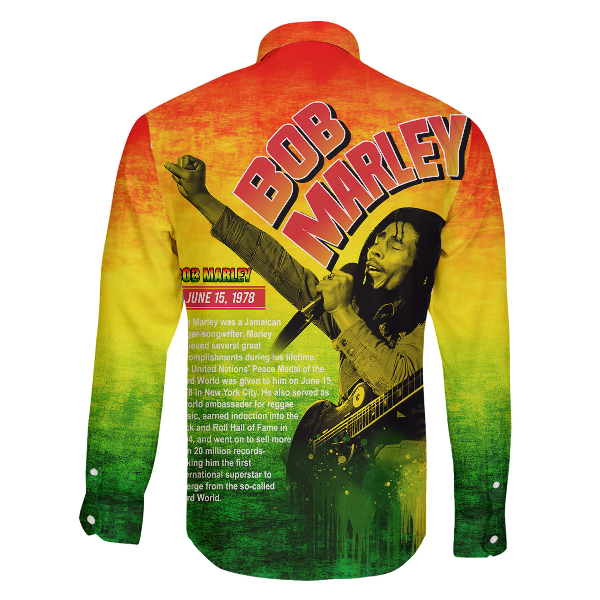 The Real Legend Bob Family Matching Off Shoulder Maxi Dress and Hawaiian Shirt African Jamaica Reggae - Wonder Print Shop