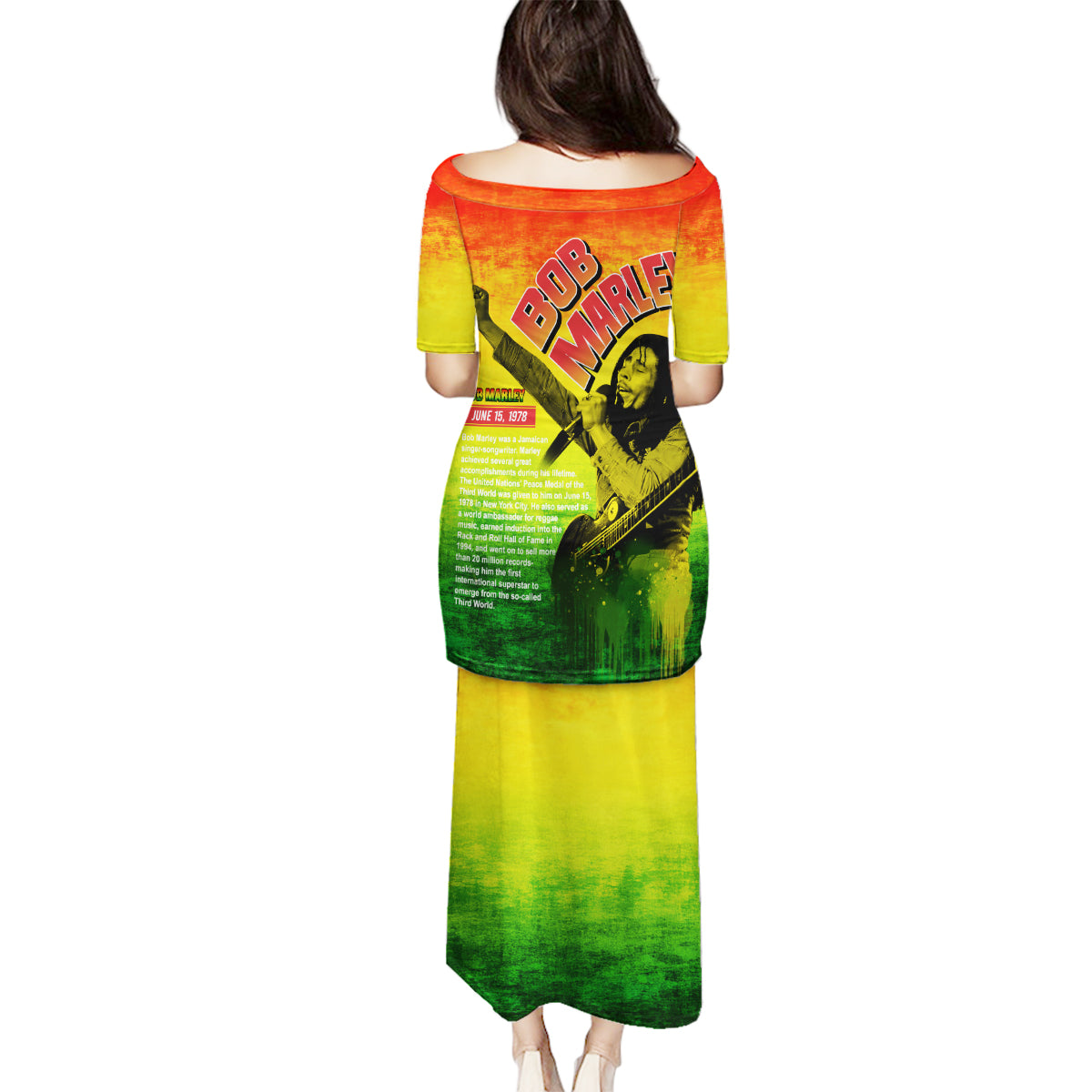 The Real Legend Bob Family Matching Puletasi and Hawaiian Shirt African Jamaica Reggae - Wonder Print Shop