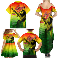The Real Legend Bob Family Matching Summer Maxi Dress and Hawaiian Shirt African Jamaica Reggae - Wonder Print Shop