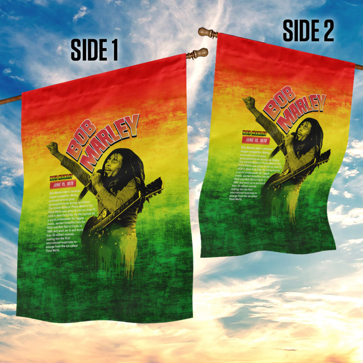 The Real Legend Bob Garden Flag African Jamaica Reggae - Wonder Print Shop