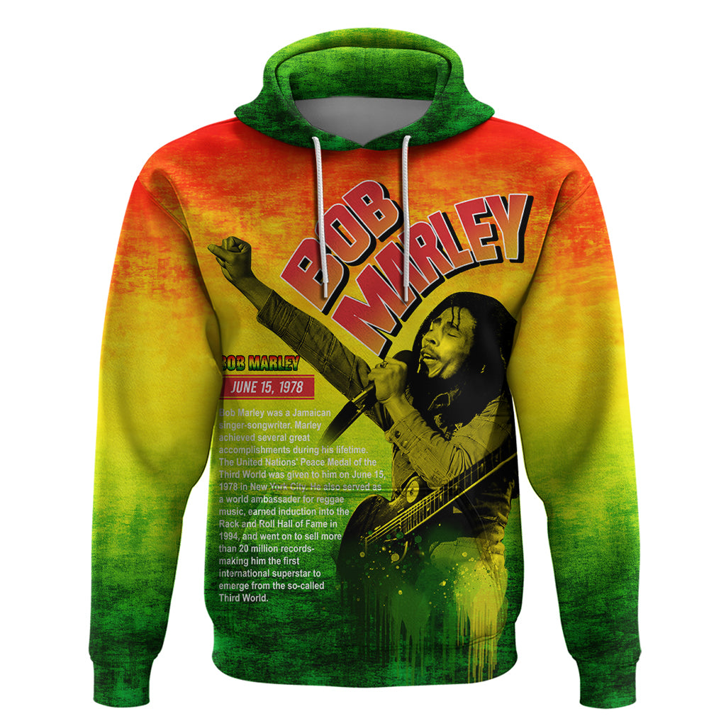 The Real Legend Bob Hoodie African Jamaica Reggae - Wonder Print Shop