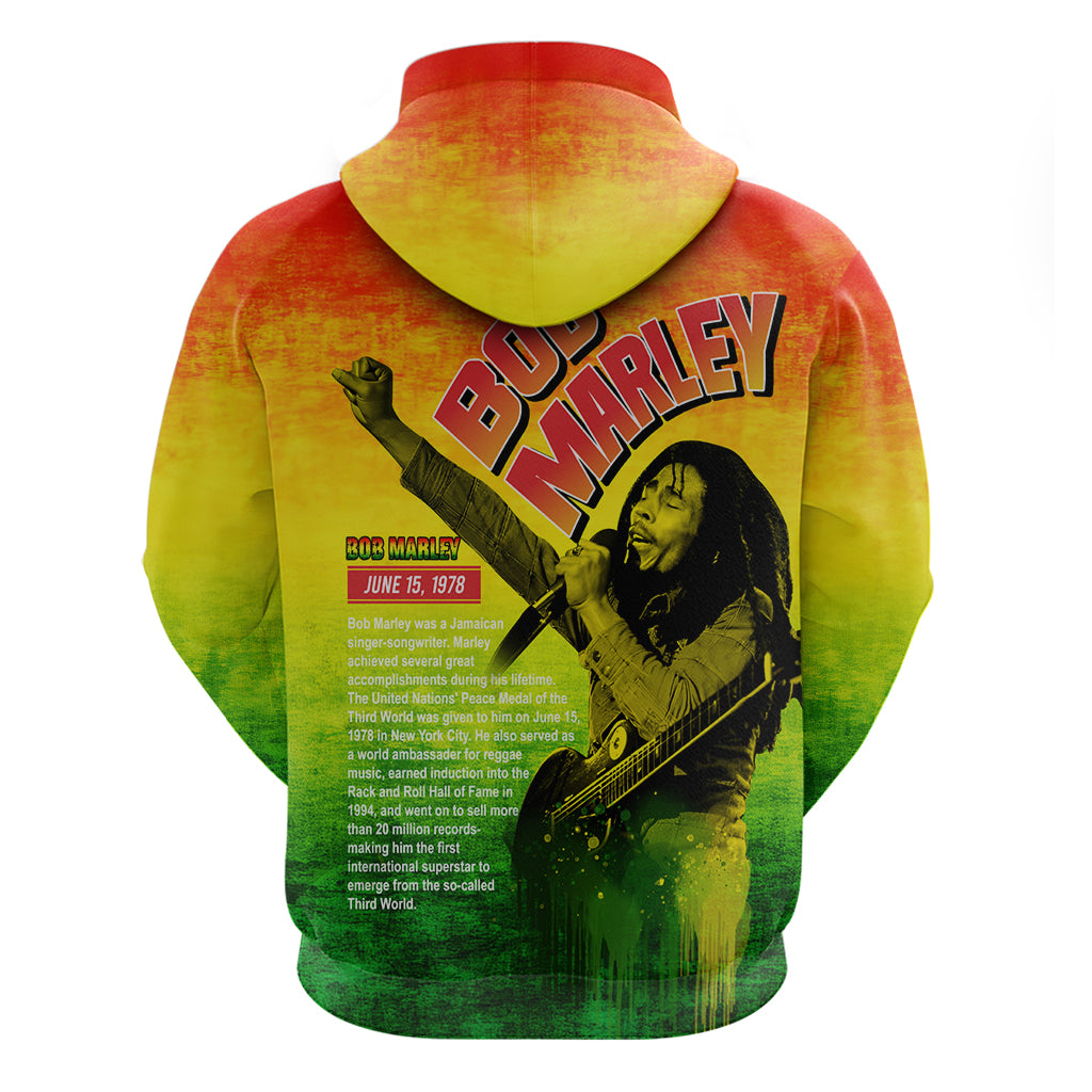 The Real Legend Bob Hoodie African Jamaica Reggae - Wonder Print Shop
