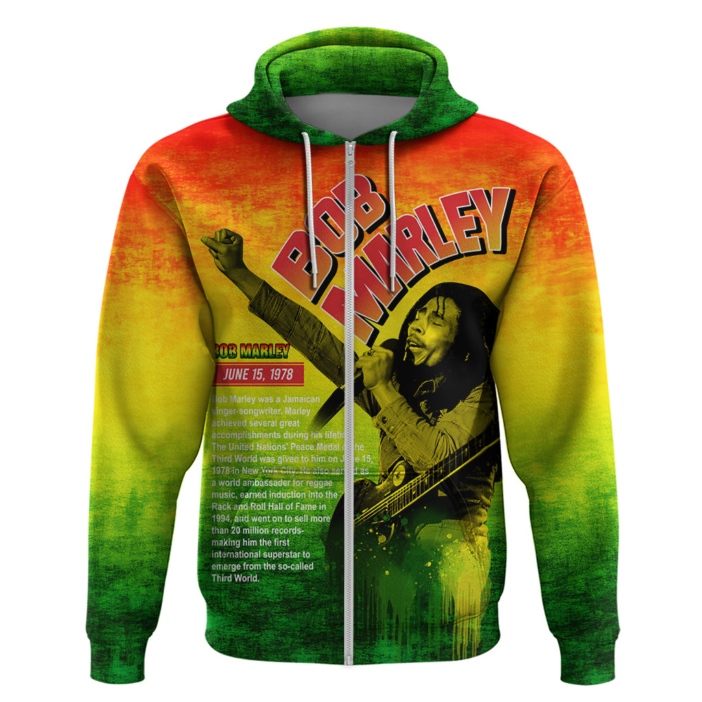 The Real Legend Bob Hoodie African Jamaica Reggae - Wonder Print Shop