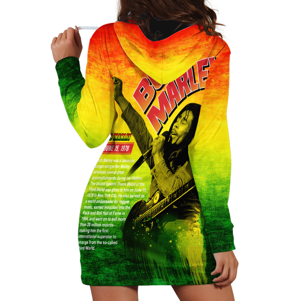 The Real Legend Bob Hoodie Dress African Jamaica Reggae - Wonder Print Shop
