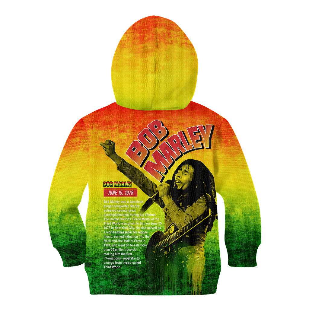 The Real Legend Bob Kid Hoodie African Jamaica Reggae - Wonder Print Shop
