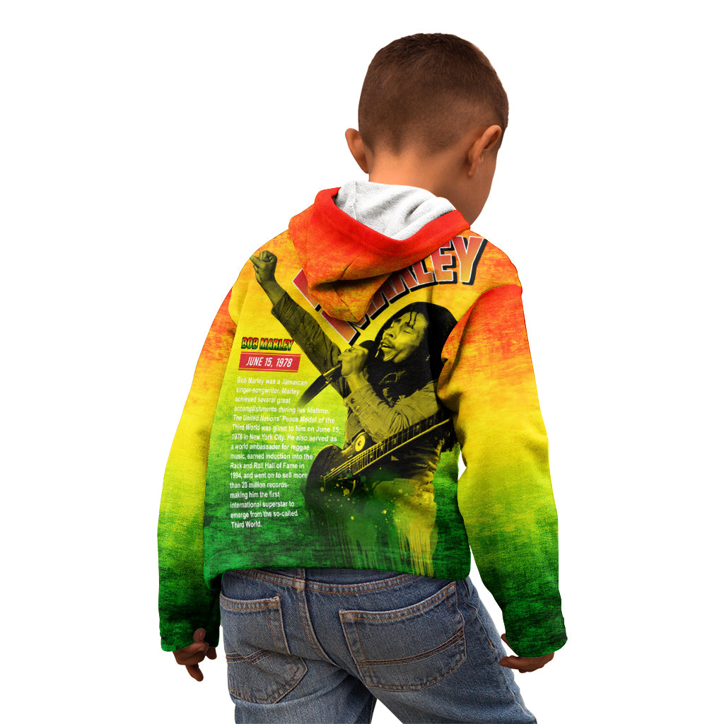 The Real Legend Bob Kid Hoodie African Jamaica Reggae - Wonder Print Shop