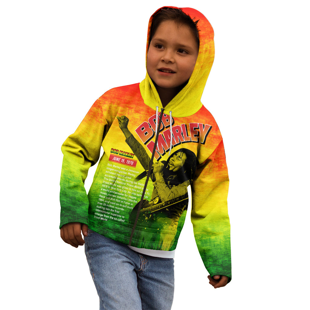 The Real Legend Bob Kid Hoodie African Jamaica Reggae - Wonder Print Shop