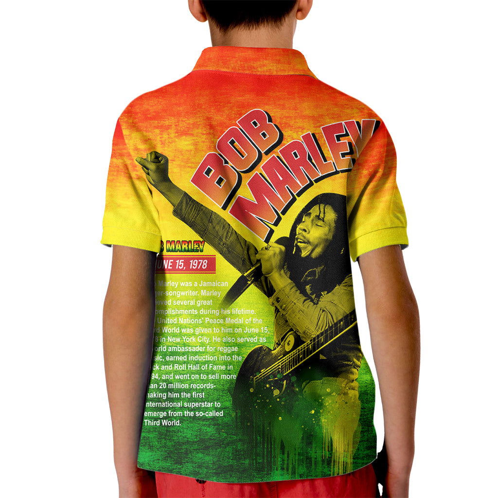 The Real Legend Bob Kid Polo Shirt African Jamaica Reggae - Wonder Print Shop