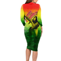The Real Legend Bob Long Sleeve Bodycon Dress African Jamaica Reggae - Wonder Print Shop