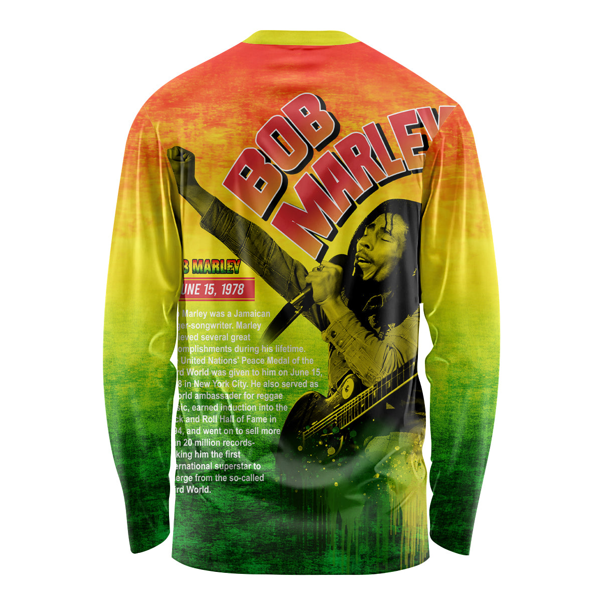 The Real Legend Bob Long Sleeve Shirt African Jamaica Reggae - Wonder Print Shop