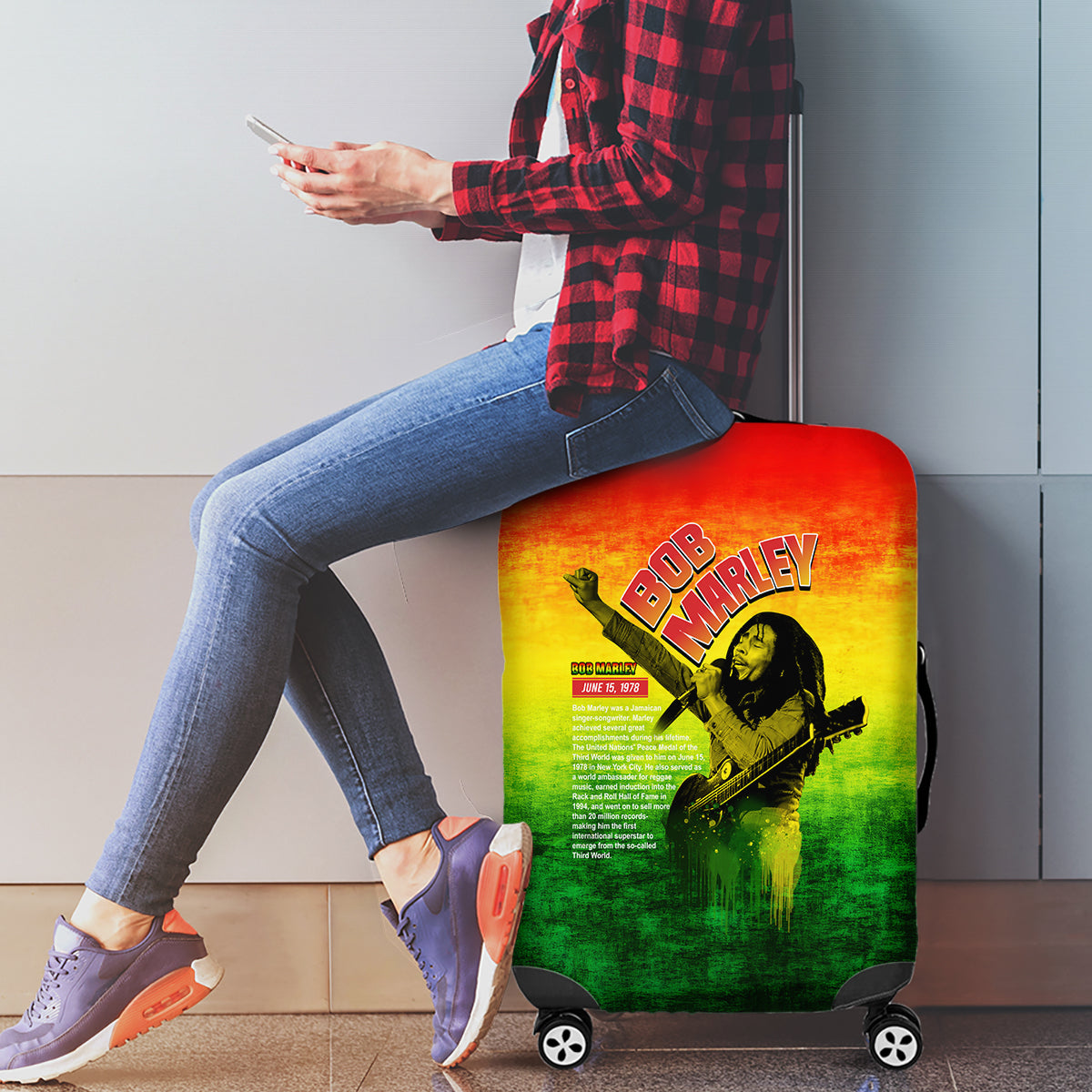 The Real Legend Bob Luggage Cover African Jamaica Reggae - Wonder Print Shop