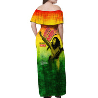 The Real Legend Bob Off Shoulder Maxi Dress African Jamaica Reggae - Wonder Print Shop