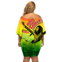 The Real Legend Bob Off Shoulder Short Dress African Jamaica Reggae - Wonder Print Shop