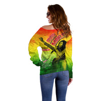 The Real Legend Bob Off Shoulder Sweater African Jamaica Reggae - Wonder Print Shop