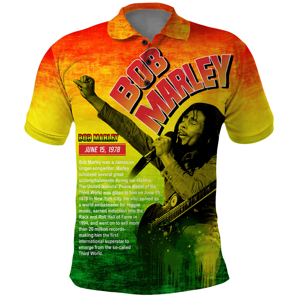 The Real Legend Bob Polo Shirt African Jamaica Reggae - Wonder Print Shop