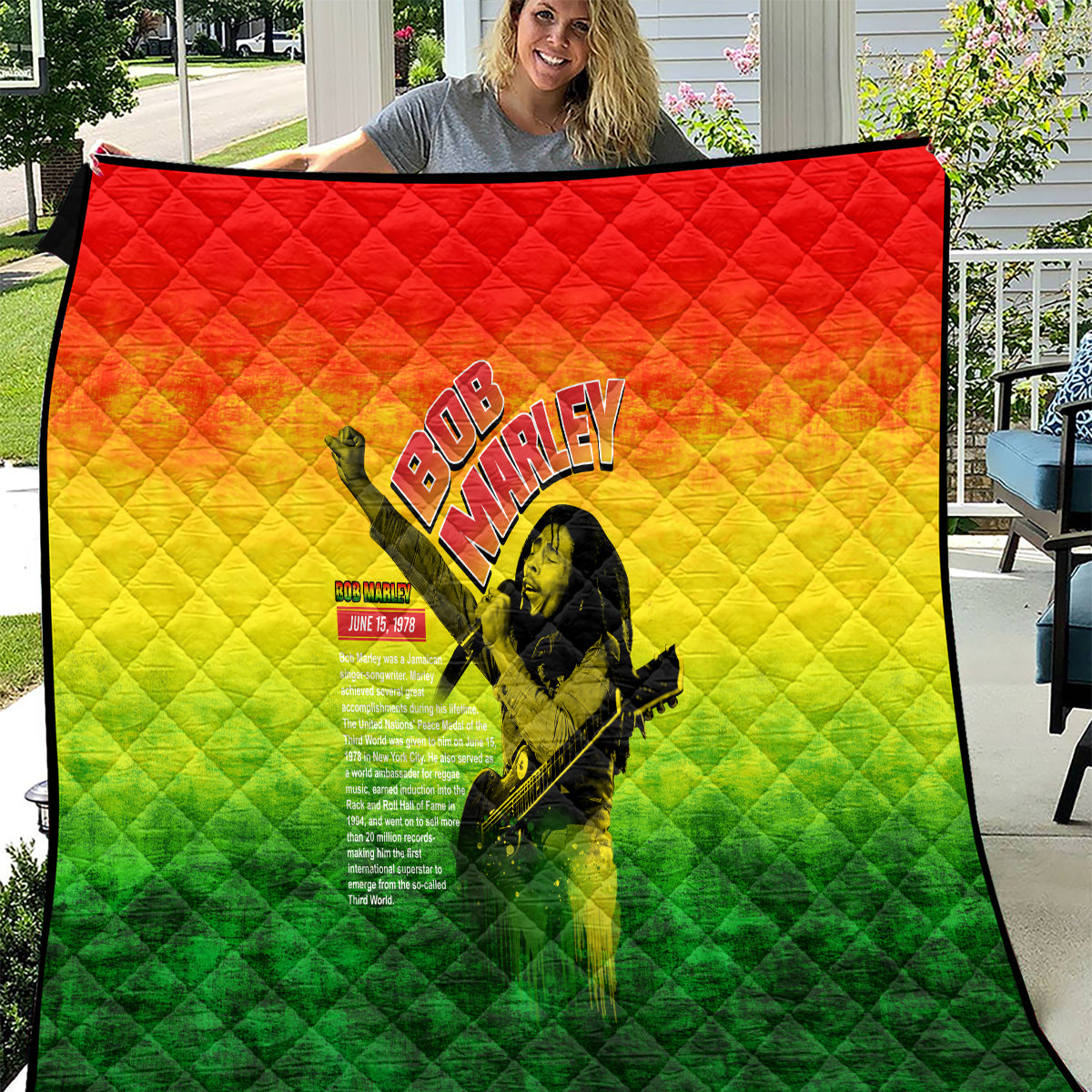 The Real Legend Bob Quilt African Jamaica Reggae - Wonder Print Shop