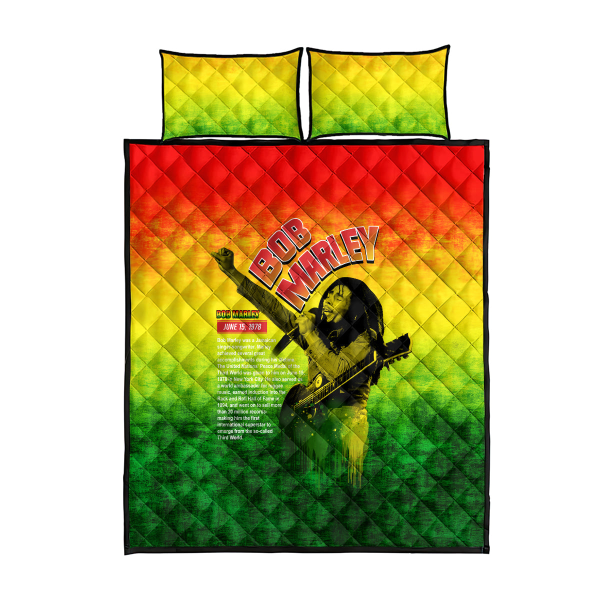 The Real Legend Bob Quilt Bed Set African Jamaica Reggae - Wonder Print Shop