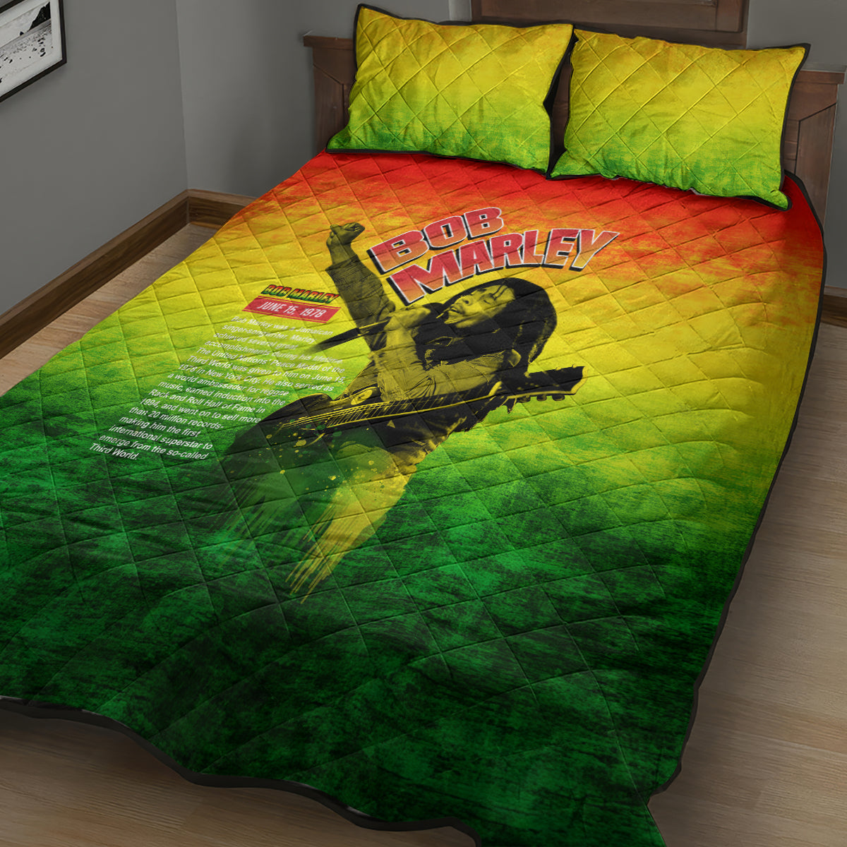 The Real Legend Bob Quilt Bed Set African Jamaica Reggae - Wonder Print Shop