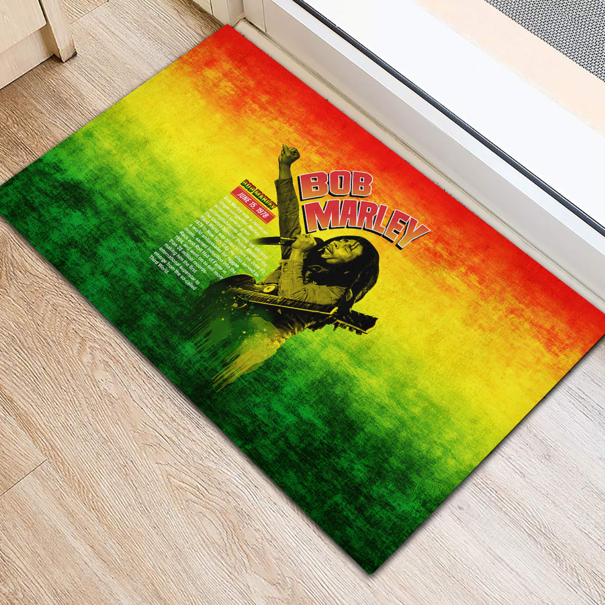 The Real Legend Bob Rubber Doormat African Jamaica Reggae - Wonder Print Shop