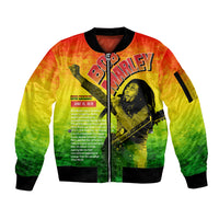 The Real Legend Bob Sleeve Zip Bomber Jacket African Jamaica Reggae - Wonder Print Shop