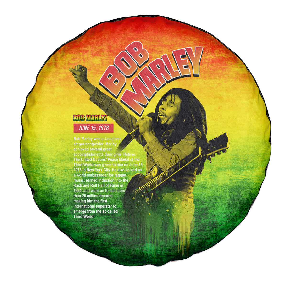 The Real Legend Bob Spare Tire Cover African Jamaica Reggae - Wonder Print Shop