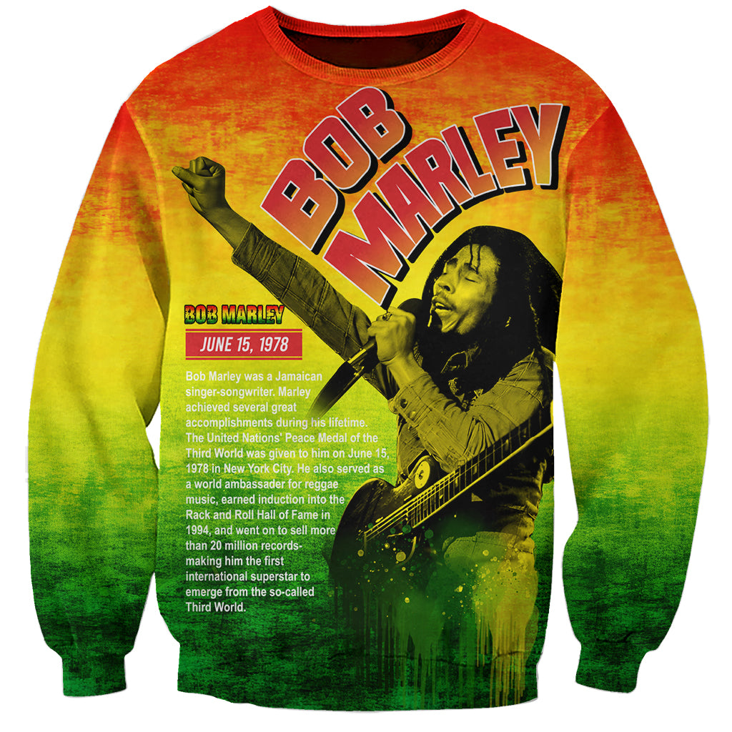 The Real Legend Bob Sweatshirt African Jamaica Reggae - Wonder Print Shop